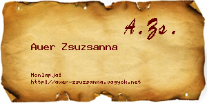 Auer Zsuzsanna névjegykártya