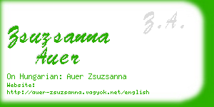 zsuzsanna auer business card